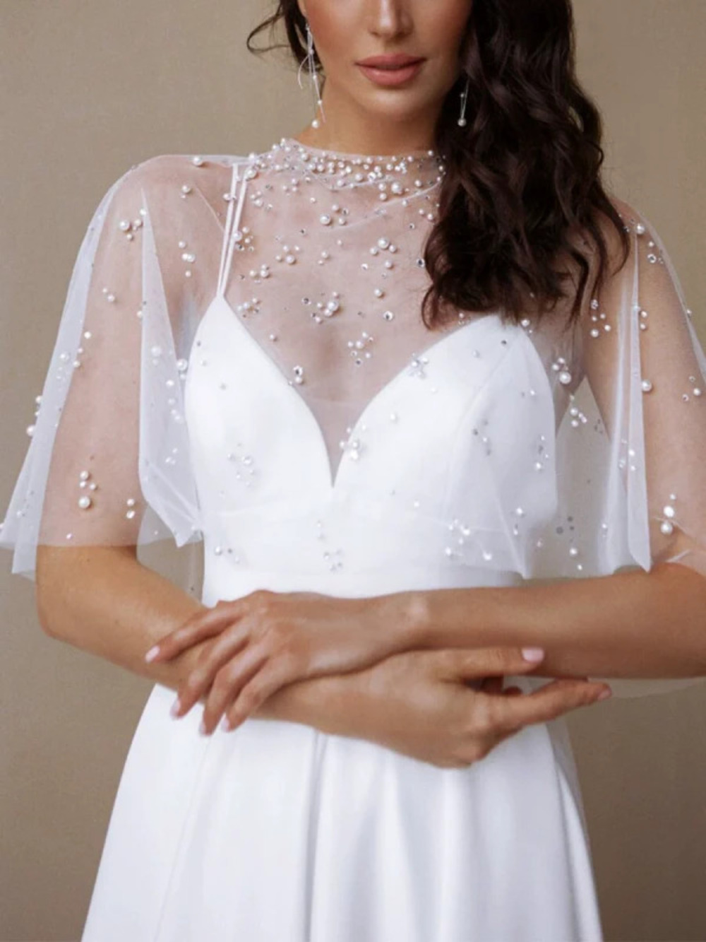 Sexy Pearl Spaghetti Strap Sleeveless Long Dress Spring Summer Evening Gown